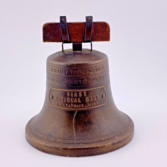 First National Bank Of Minneapolis Minnesota 1919 LIBERTY BELL BANK  Without Key - Picture 1 of 8